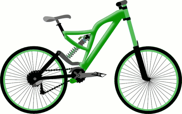 Clipart bicycle green