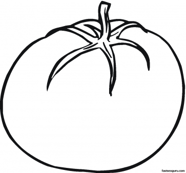 Printable Vegetables Tomato coloring page - Printable Coloring ...