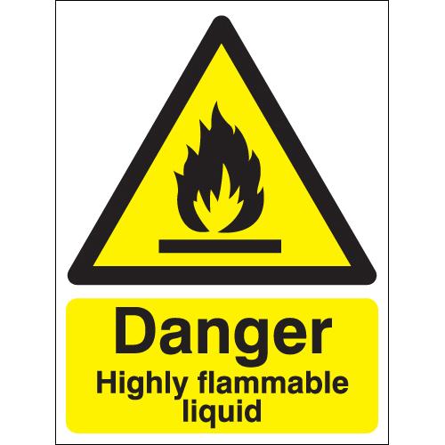 Danger Highly Flammable Liquid Signs