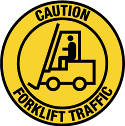 Anti-Slip Floor Sign - "Caution Forklift Traffic" S-19290 - Uline ...