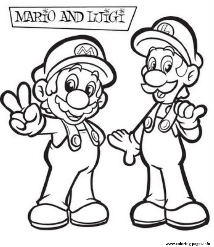 Mario And Luigi Free Coloring Pages - AZ Coloring Pages