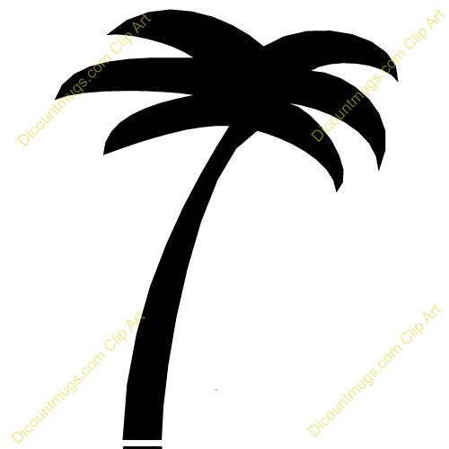Clipart palm tree outline