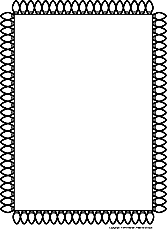 Preschool Borders Black And White Clipart