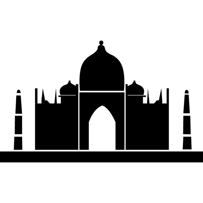 Taj Mahal India Landmark Rest of the World Wall Stickers Home ...