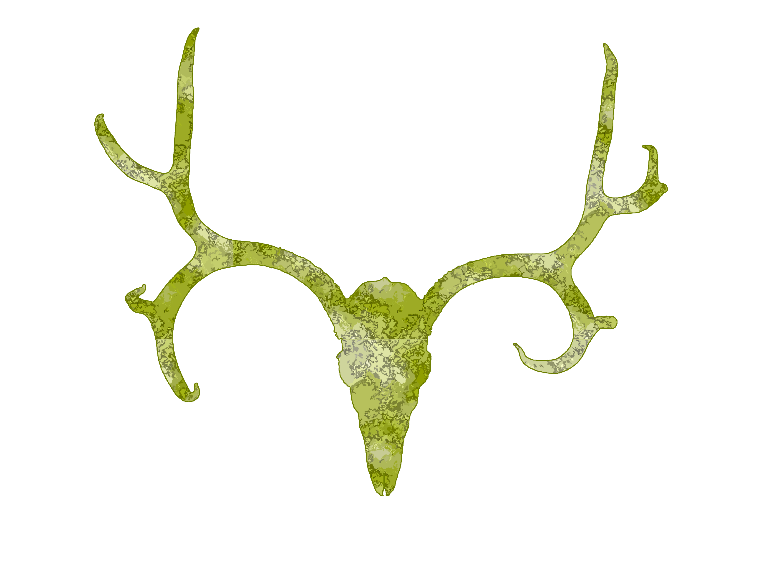 Antlered deer head clipart