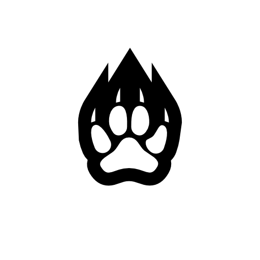 Paw footprint outline of a feline vector icon - Animals icons ...