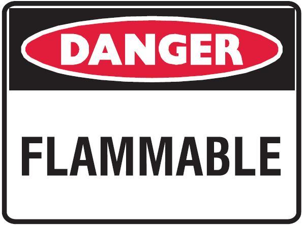 Danger Flammable Sign - photogram