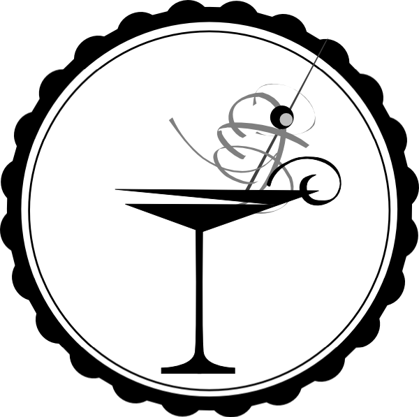 Black And White Martini Glass clip art - vector clip art online ...