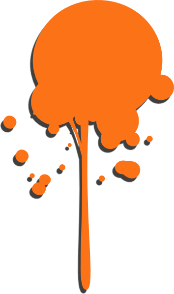 Orange Paint Drip Clip Art - vector clip art online ...