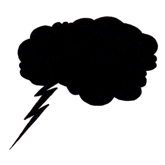 Sandy Go Away Lightning Bolt Thundercloud by EndlessDrawings