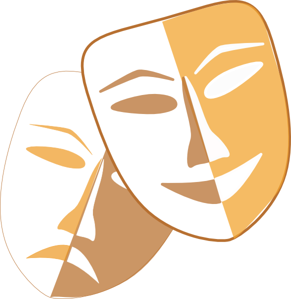 Theatre Masks clip art - vector clip art online, royalty free ...