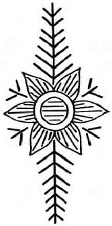 Free Embroidery Pattern: Geometric Flower Motif c1928
