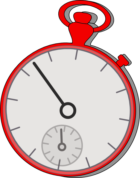 Stop Watch Red Clip Art - vector clip art online ...