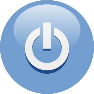 Blue Power Button clip art - vector clip art online, royalty free ...