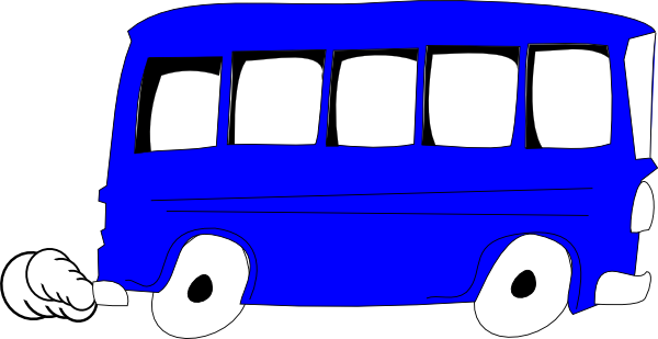 Blue Bus Clip Art - vector clip art online, royalty ...