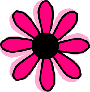 Pink Flower 12 clip art - vector clip art online, royalty free ...