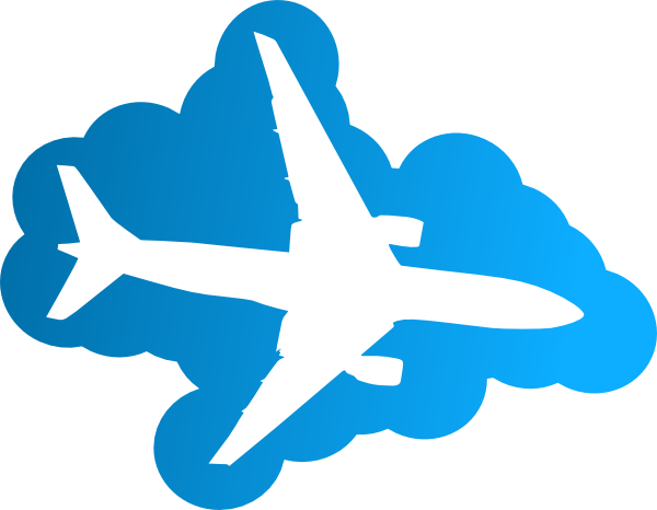 Plane In The Sky clip art - vector clip art online, royalty free ...