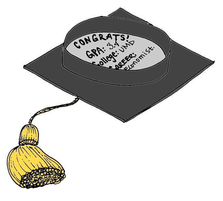 The Black & White » No report cards, just a graduation cap that ...