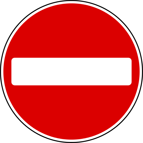 Mauritius Road Signs - Prohibitory Sign - No entry.svg ...