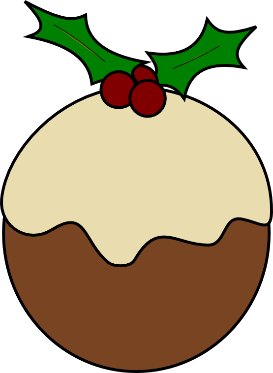 Clip Art: Christmas Pudding Xmas Holiday Art ...