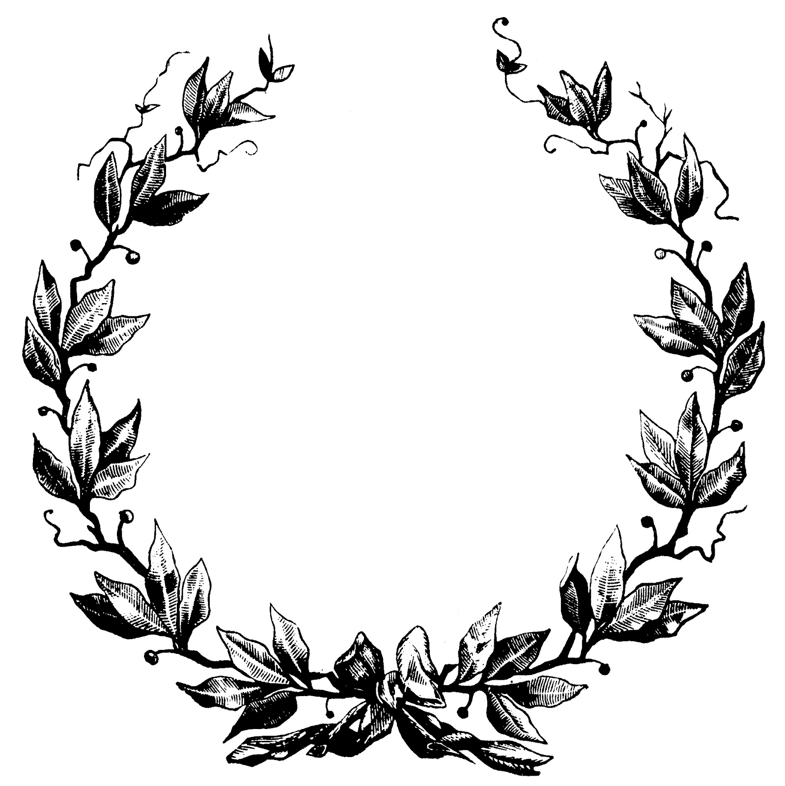 Free Vintage Wreath Vector | Images Guru