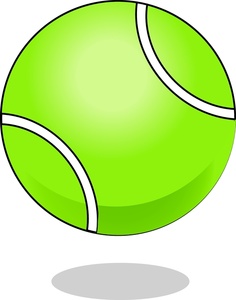 Tennis Ball Clipart Image - Cartoon of a Bright Green Tennis Ball ...