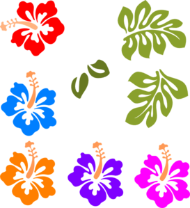 Hibiscus Trace clip art - vector clip art online, royalty free ...