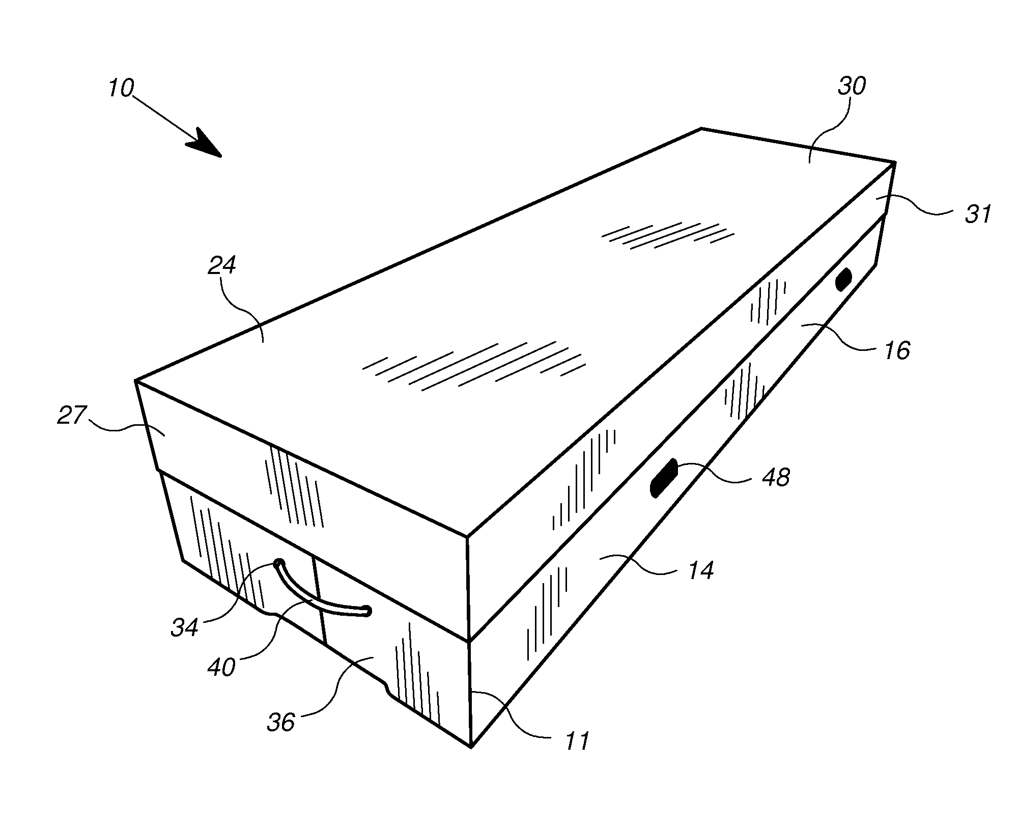 Patent US8375535 - Lightweight casket having foldable sides ...