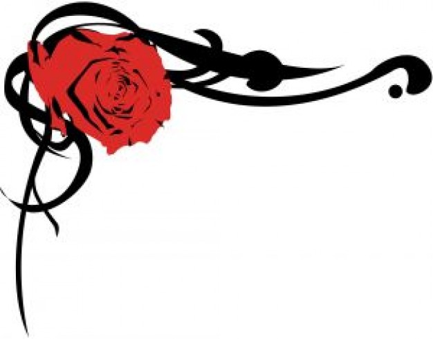 Free rose border clipart