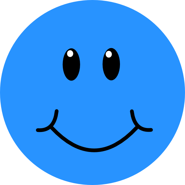 Blue Smiley Face Png - Free Clipart Images