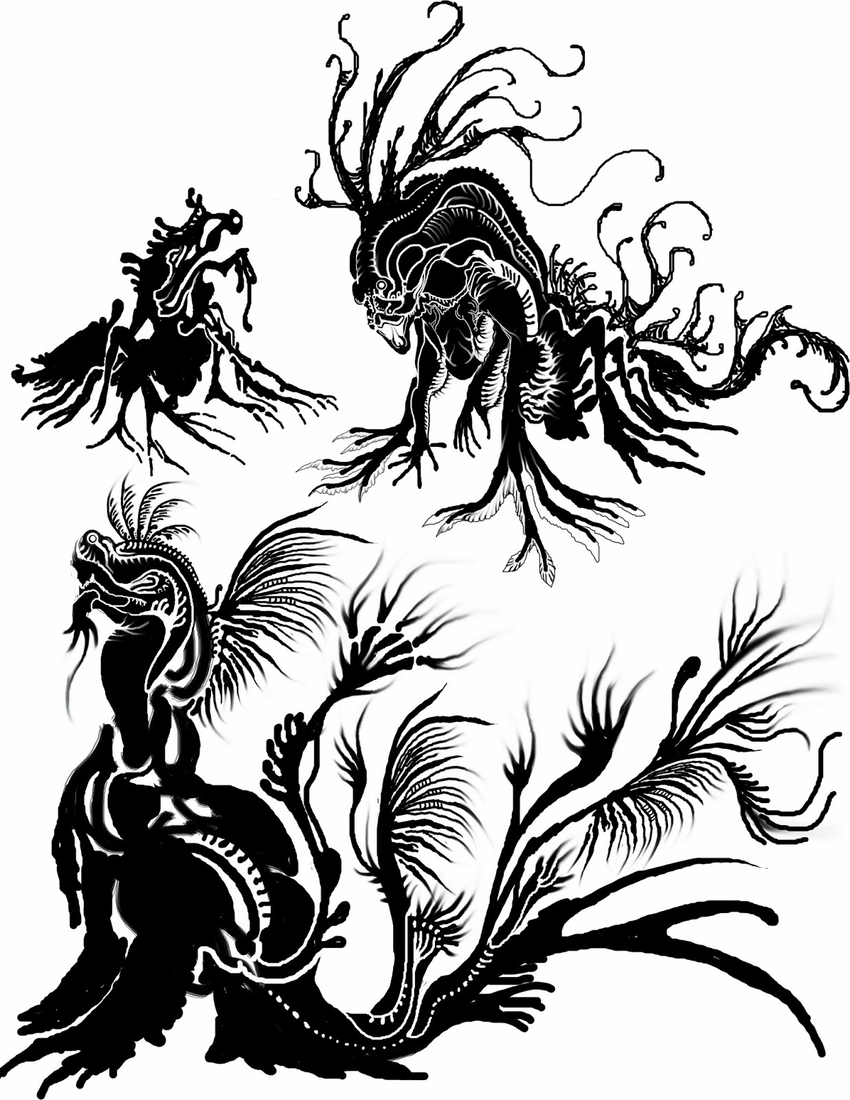 Sea Dragon Drawing - ClipArt Best