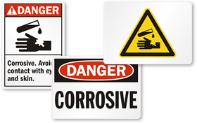 Corrosive Materials Signs | Free Shipping from MySafetySign