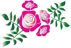Pink Rose Clip Art Border - Free Clipart Images