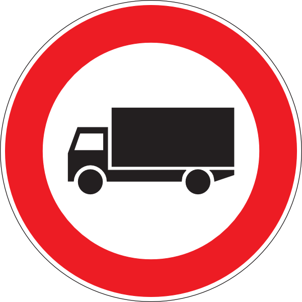 No Entry For Goods Vehicles Clip Art - vector clip ...
