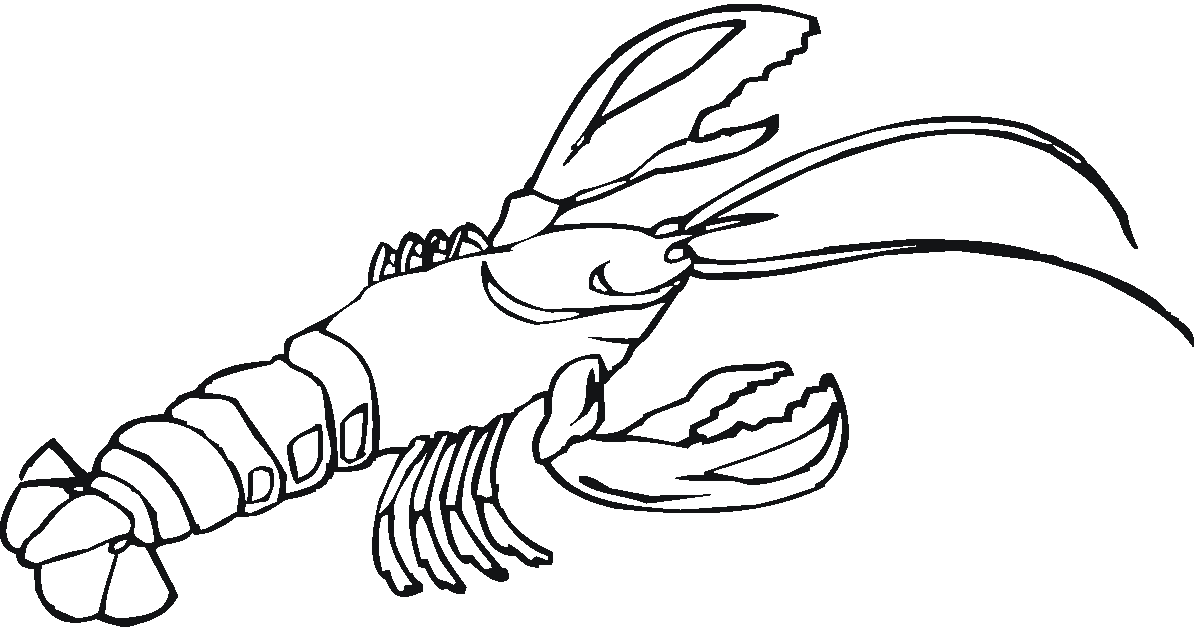 lobster outline Colouring Pages