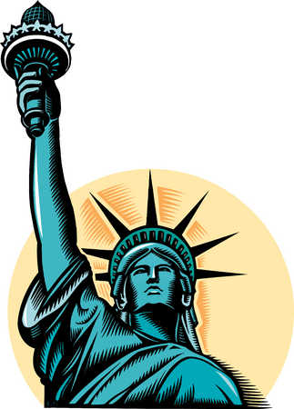 Stock Illustration - Illustration of Statue of Liberty