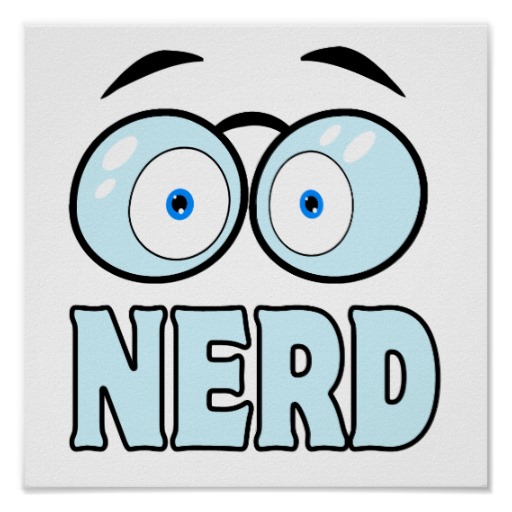 Cartoon Eyes With Glasses NERD Poster | Zazzle