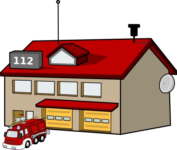 Fire station clipart