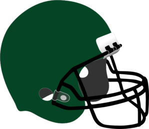 Football helmets clipart green