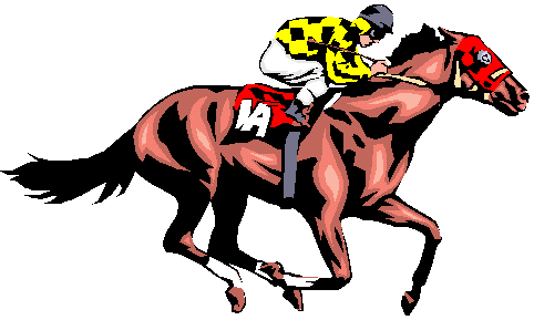 Horse racing clipart free