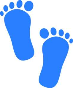 Baby boy footprints clipart