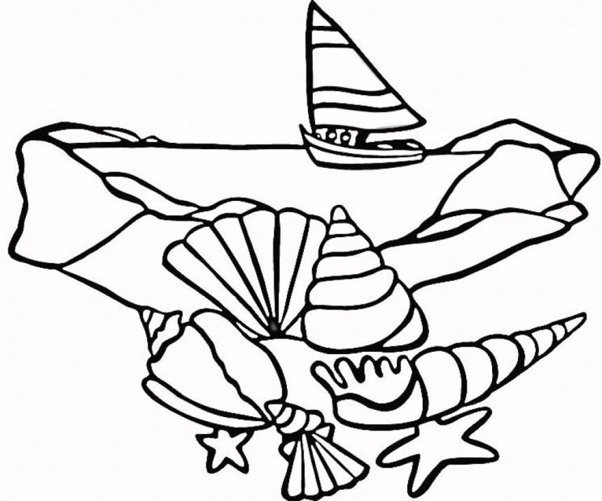 Printable Seashell Coloring Pages - AZ Coloring Pages