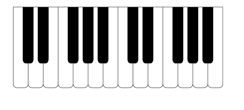 Free clipart piano keys