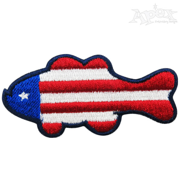 Apple USA Flag Embroidery Design