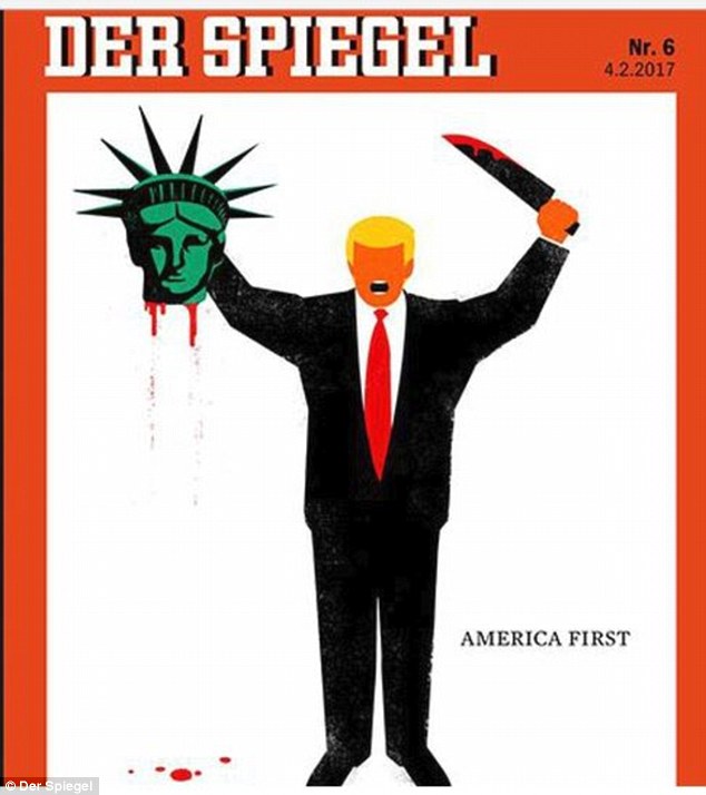 Outrage as Der Spiegel publishes shock Trump cover | Daily Mail Online