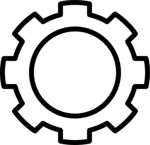 Gears Black And White Clipart