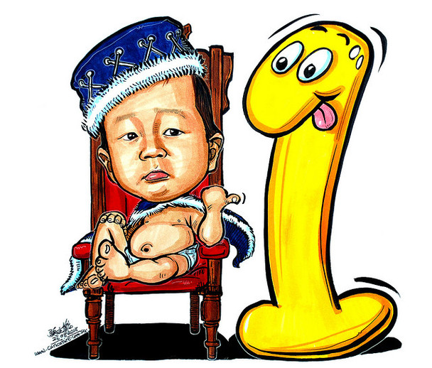 Caricature Of 1 Year Old Baby Prince On Throne Flickr Photo ...