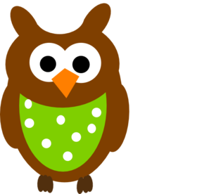 Brown Owl And Dots Clip Art - vector clip art online ...