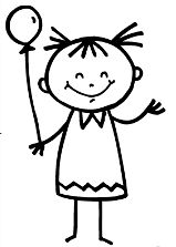 Girl stick figure clipart