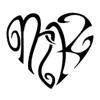 K In A Heart Tattoo - ClipArt Best